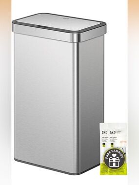 New Open Box “READ”EKO Nova Sensor Trash Can, 21 Gallon/80 Liter Stainless Steel